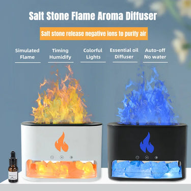 New Flame Humidifier Aromatherapy Machine Crystal Salt